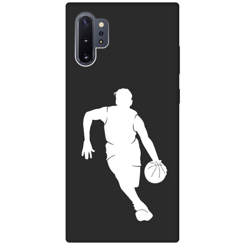 Матовый чехол Basketball W для Samsung Galaxy Note 10+ / Самсунг Ноут 10+ с 3D эффектом черный матовый чехол basketball w для samsung galaxy note 8 самсунг ноут 8 с 3d эффектом черный