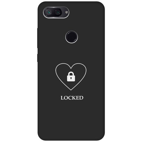 Матовый чехол Locked W для Xiaomi Mi 8 Lite / Сяоми Ми 8 Лайт с 3D эффектом черный матовый чехол two faces w для xiaomi mi 8 lite сяоми ми 8 лайт с 3d эффектом черный