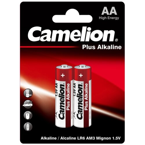 батарейка camelion lr20 bp2 в упаковке 2 шт Элемент питания алкалиновый AA/LR6 1.5В Plus Alkaline LR6-BP2 BL-2 (блист.2шт) Camelion 1652