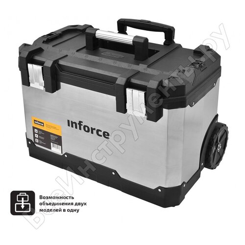 Inforce Металло-пластиковый ящик для инструментов 24" на колесах 06-20-09