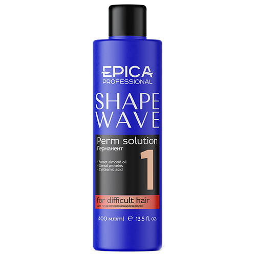 EPICA PROFESSIONAL Shape Wave Перманент для трудноподдающихся волос, 400 мл перманент для химической завивки осветленных волос shape wave perm solution перманент 100мл