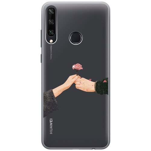 Силиконовый чехол с принтом Hands для Huawei Y6P / Хуавей У6Р