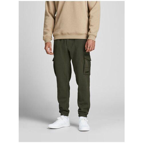 фото Jack & jones, брюки мужские, цвет: серо-зеленый, размер: l