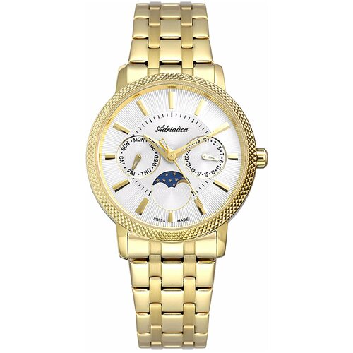 фото Наручные часы adriatica moonphase for her швейцарские наручные часы adriatica a3808.1113qf, золотой