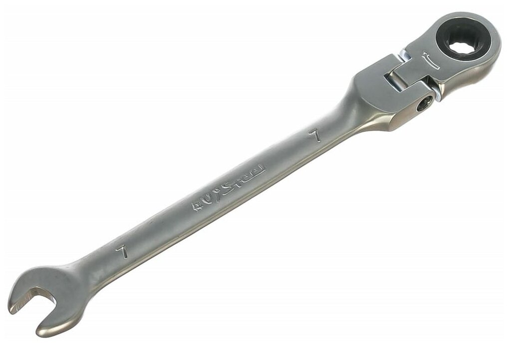 Ключ комбинированный трещоточный с шарниром 7мм "AV Steel"