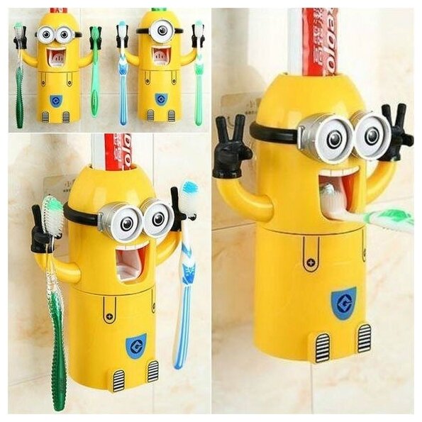 фото Дозатор для зубной пасты и щеток/миньон/диспенсер для щетки/стаканчик для ванной