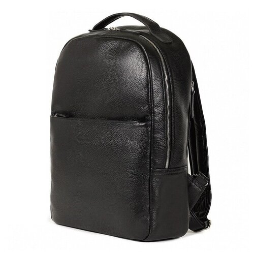 фото Городской мужской рюкзак из кожи brialdi winston relief black (черный) кожаный стильный ранец для ноутбука 14 дюймов или документов a4
