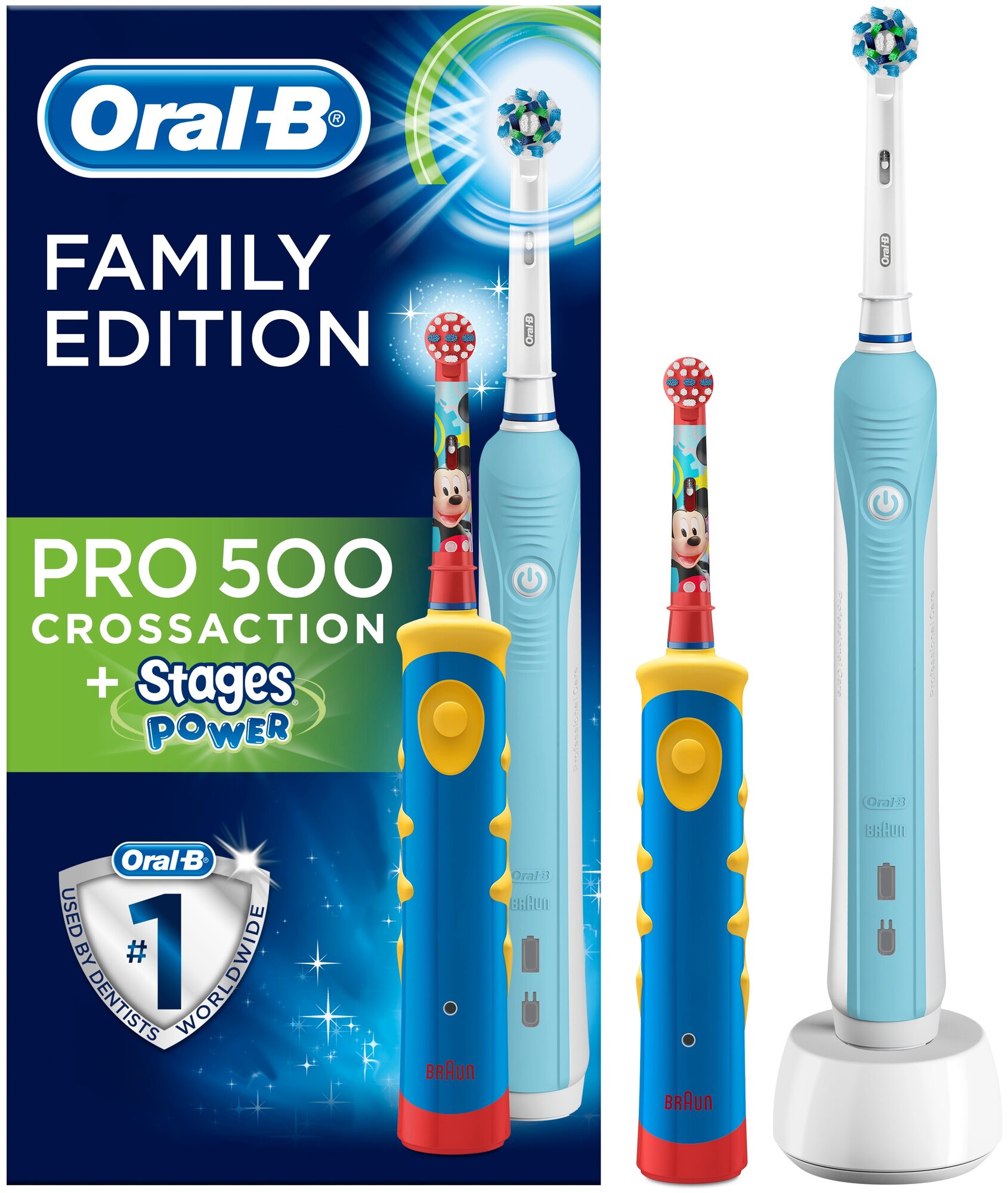 Электрическая зубная щетка ORAL-B Professional Care 500 + Kids белый - фото №1