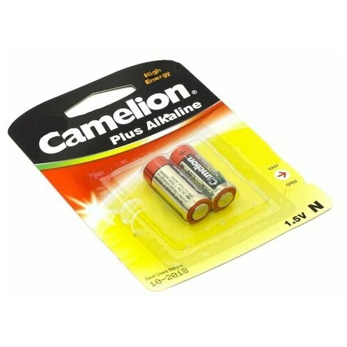 Батарейка Camelion LR1 Plus Alkaline 1.5V LR1-BP2 (2 штуки) батарейки алкалиновые 2605 camelion r1 bp2 lr1 тип n mn9100 1 5в 750мач 2шт