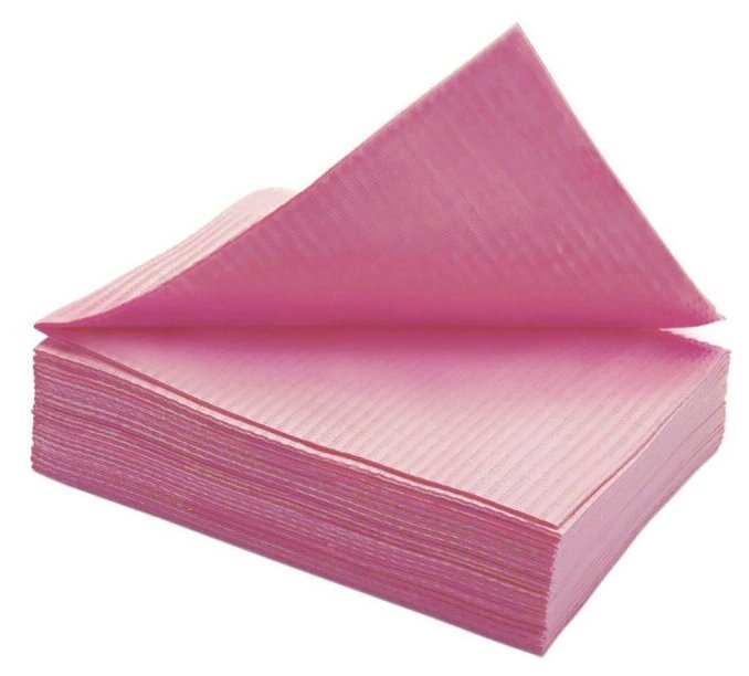 Салфетка Салфетки ламинир, Standart 33x45см, розовые 500 шт/уп, бумага + п/э