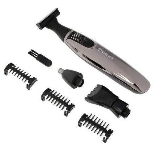 Триммер SA-5533BK для бородыусовносаушей 1-5 мм 4 насадки АКБ чёрный 202900₽