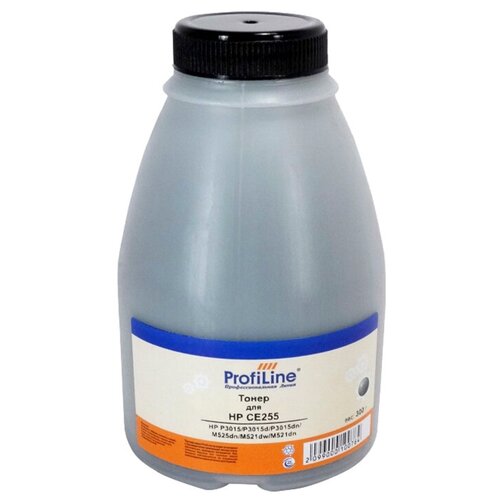 Тонер ProfiLine PL-300-TNR-CE255 бутыль 300 г, черный (PL-300-TNR-CE255) profiline pl tnr b302 1000