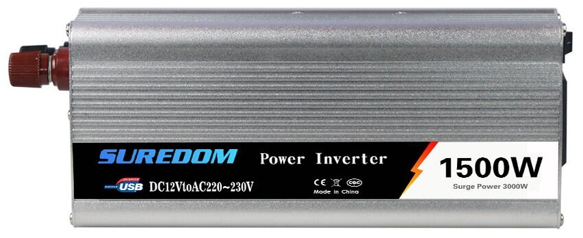 Инверторный преобразователь напряжения SUREDOM YSCZ-1500W 12В-220В 1500 Вт