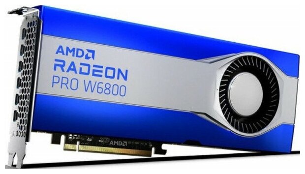 DELL Видеокарта Dell PCI-E 4.0 490-BHCL AMD Radeon Pro W6800 32768Mb 256 GDDR6 mDPx6 HDCP oem 490-BHCL