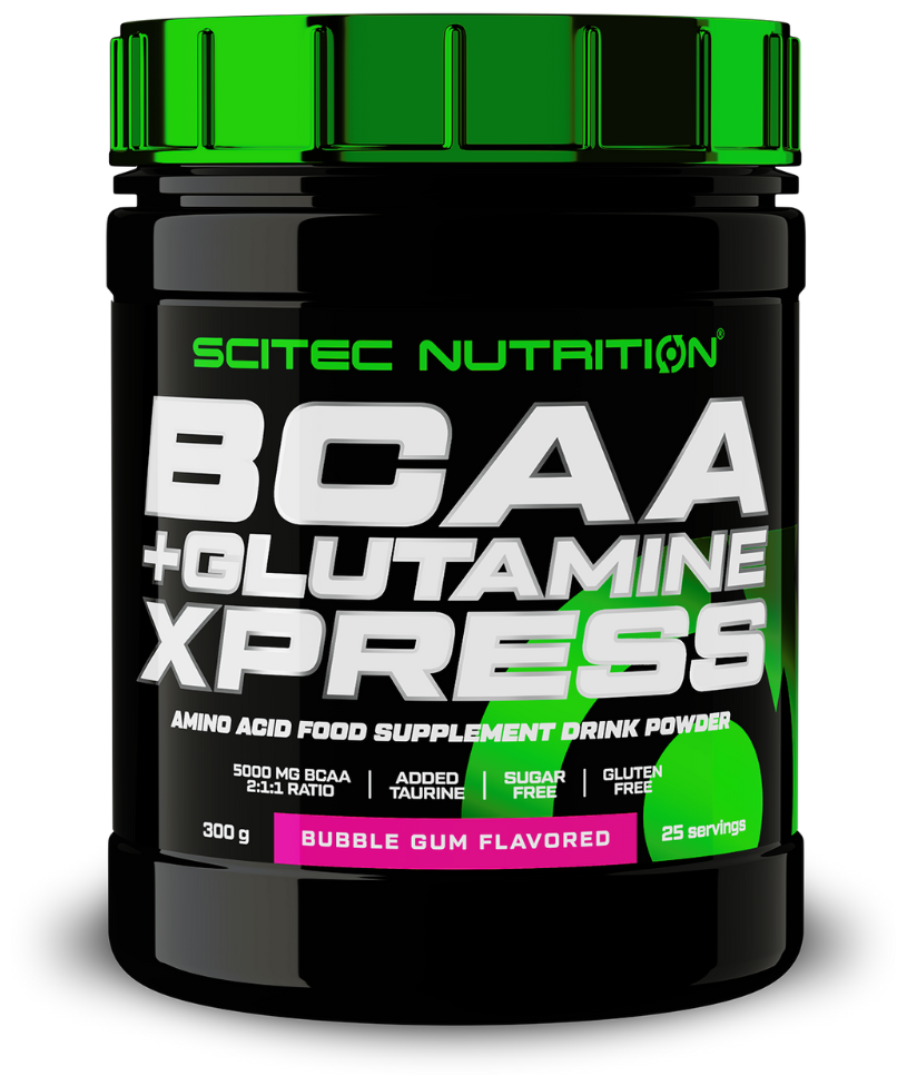 BCAA Scitec Nutrition BCAA+Glutamine Xpress, фруктовая жвачка, 300 гр.