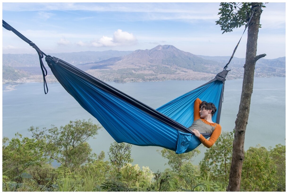 Гамак средний Ticket to the Moon Original Hammock Aqua/Dark Grey - фотография № 2