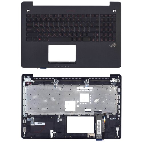Клавиатура keyboard для ноутбука Asus G550JK черная топ-панель 3664₽