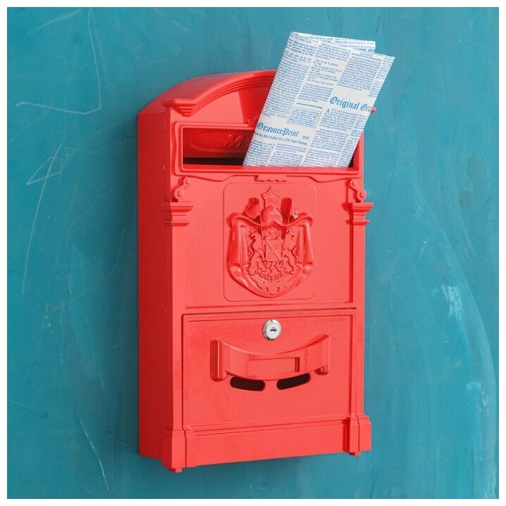 Ящик почтовый аллюр №4010 красный - фотография № 10