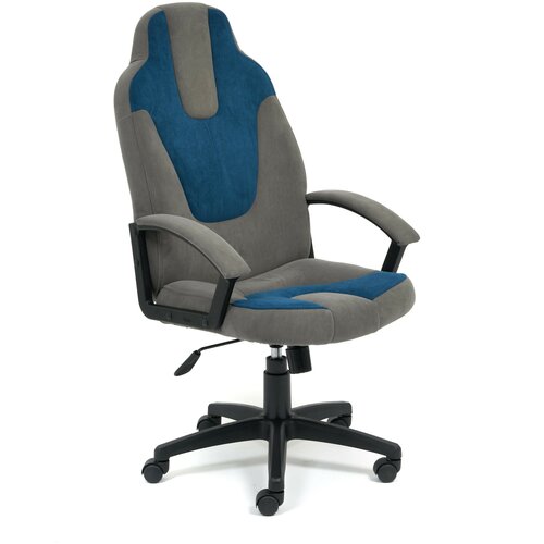 Кресло NEO 3 флок, серый / синий