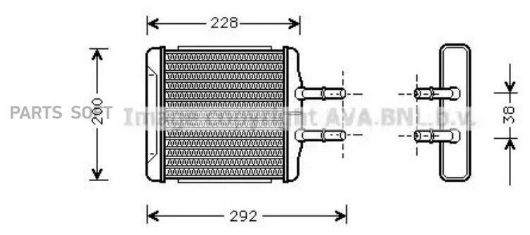 Радиатор отопителя Chevrolet Lanos Daewoo Leganza Nubira AVA QUALITY COOLING DWA6027