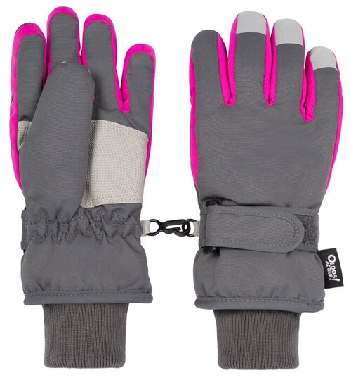 Перчатки Oldos зимние, подкладка, светоотражающие детали, мембранные, размер 15-4, розовый