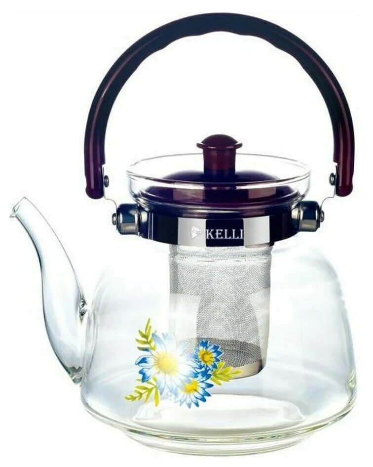 KL-3001 1,2 л Стеклянный заварочный чайник Kelli