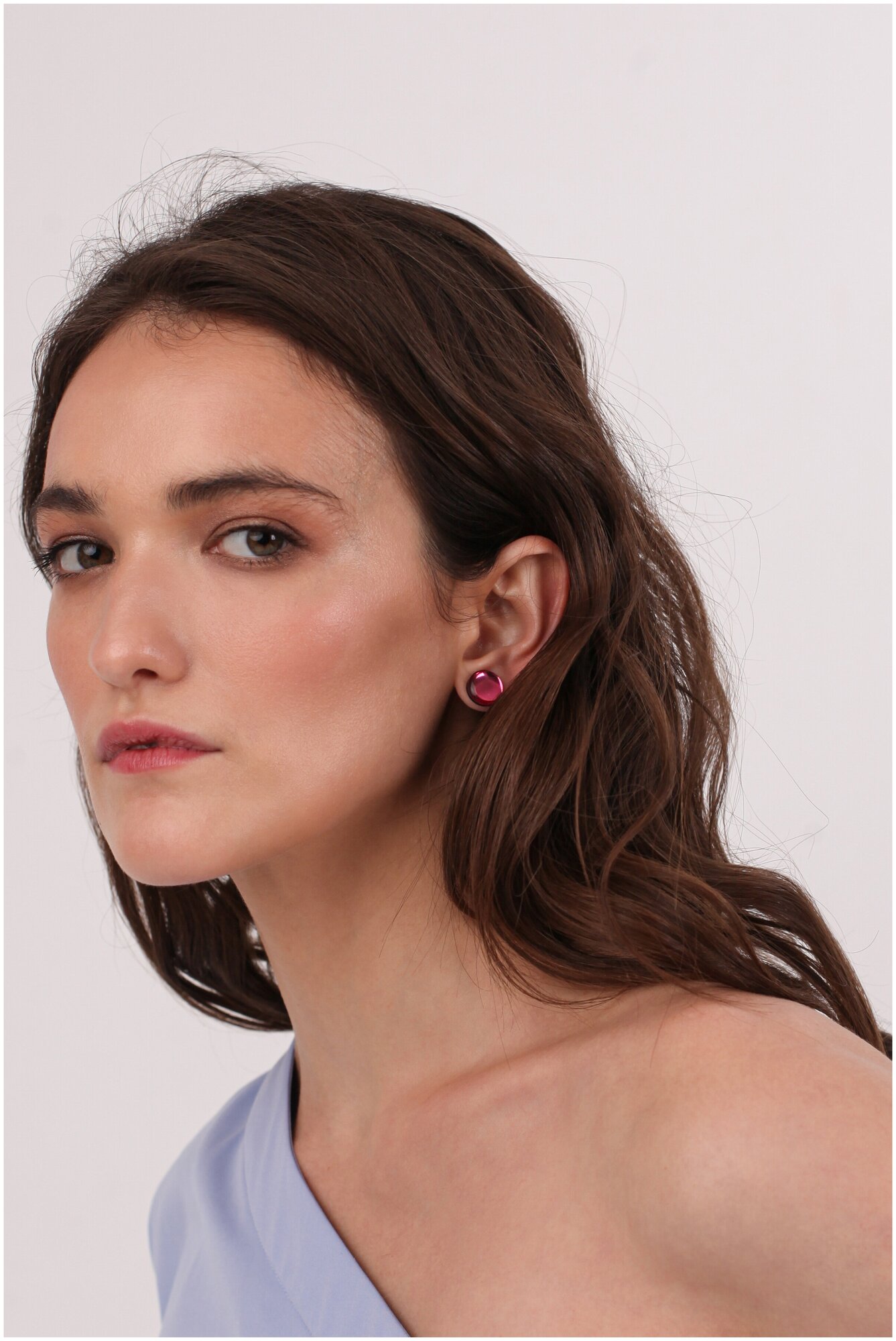 Серьги пусеты MONOLAMA, розовый — фото 1