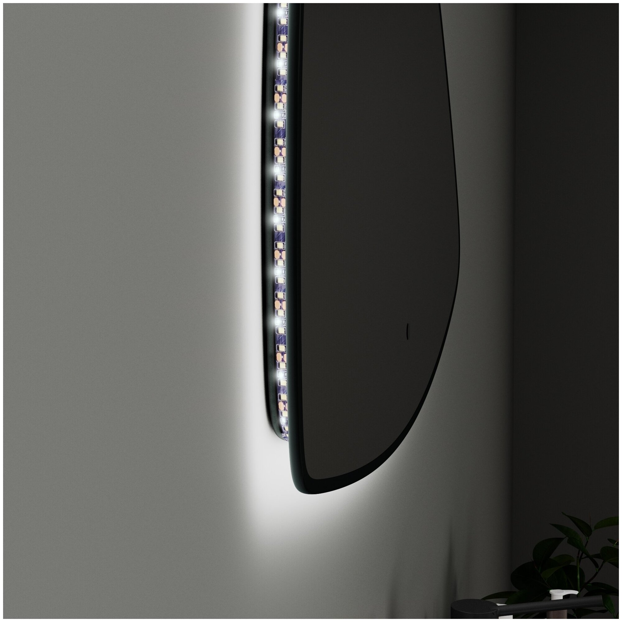 Зеркало Bau Triangle Loft 90х70, LED подсветка, сенсор на взмах - фотография № 8