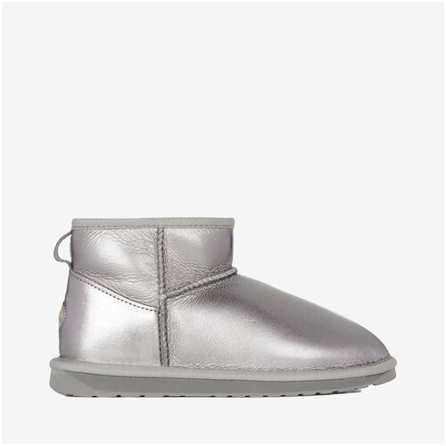 фото Угги emu stinger micro glossy, размер 36, серебряный