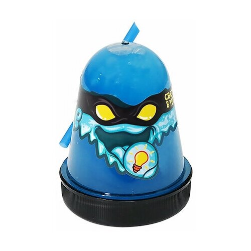 Слайм (лизун) Slime Ninja, светится в темноте, синий, 130 г, волшебный МИР, S130-20 - 3 шт.