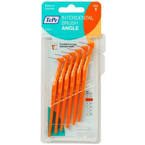 Межзубные ершики TePe Angle Orange 0,45 мм межзубные ершики tepe angle orange 0 45 мм