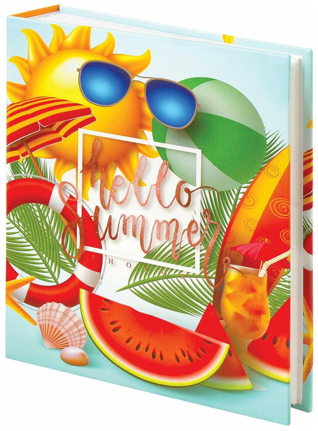 Фотоальбом BRAUBERG "Здравствуй, лето" на 200 фото 10х15 см, твердая обложка, термосварка, 391170
