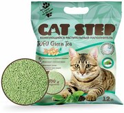 Наполнитель для кошачьих туалетов Cat Step Tofu Green Tea соевый, комкующийся, растительный,12 л