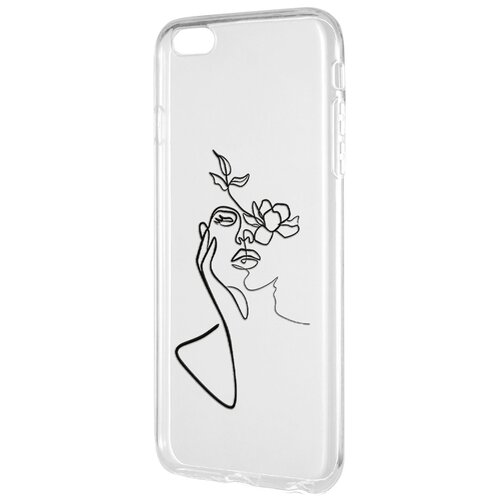 Силиконовый чехол Mcover для Apple iPhone 6 Plus с рисунком Девушка силиконовый чехол mcover для apple iphone 14 plus с рисунком девушка и очки
