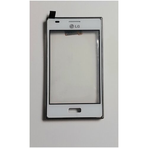 тачскрин сенсор для lg optimus l5 e610 белый Тачскрин для LG E610\E612 Optimus L5 белый в рамке