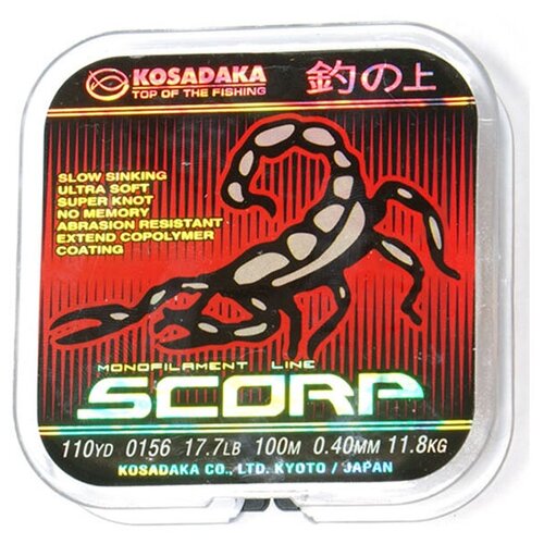 фото Kosadaka леска монофильная kosadaka scorp (20950 (100 м 0,2мм) )