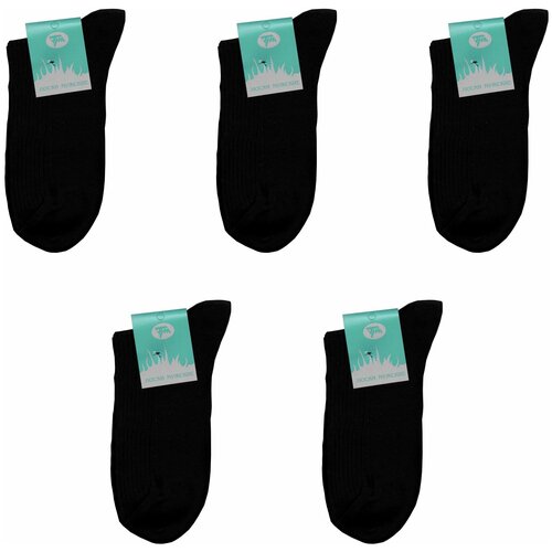 фото Мужские носки тульский трикотаж, 5 пар, 5 уп., классические, размер 31, черный