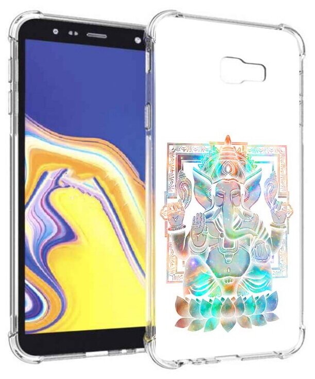 Чехол задняя-панель-накладка-бампер MyPads умный слон для Samsung Galaxy J4+ plus 2018 (SM-J415F) противоударный
