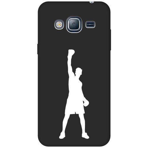 Матовый чехол Boxing W для Samsung Galaxy J3 (2016) / Самсунг Джей 3 2016 с 3D эффектом черный матовый чехол basketball для samsung galaxy j3 2016 самсунг джей 3 2016 с эффектом блика черный