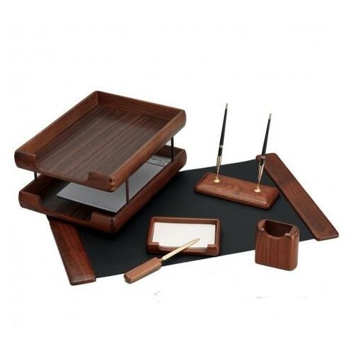 Настольный набор Good Sunrise T9D-1 (9 предметов) орех дерево коричневый