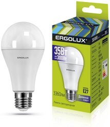 Эл.лампа светодиодная ЛОН LED-А70-35W-E27-6K (35Вт=300Вт 3360Lm E27 6500K 180-240В) Ergolux