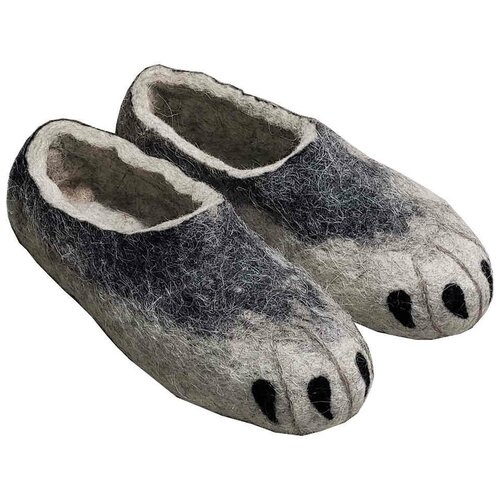 Тапочки  ЭХМа, шерсть, размер 38, серый