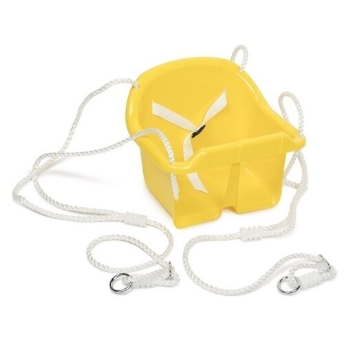 Качели МойДвор подвесные пластиковые со спинкой для малыша