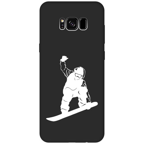 Матовый чехол Snowboarding W для Samsung Galaxy S8+ / Самсунг С8 Плюс с 3D эффектом черный матовый чехол hockey w для samsung galaxy s8 самсунг с8 с 3d эффектом черный