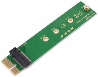 Адаптер GSMIN DP47 NVME M.2 на PCI-E 3.0 1x переходник, преобразователь (Зеленый)