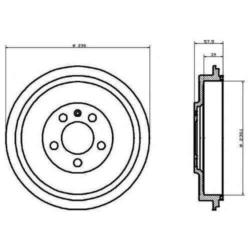 Барабан тормозной Textar 94024300 для Skoda Octavia I, Roomster; VW Polo, Vento