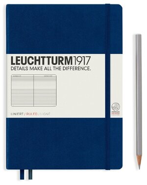 Записная книжка Leuchtturm A5 (в линейку), темно-синий