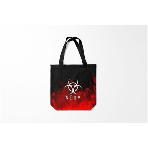 фото Сумка-шоппер / 40х40 см / медицина / все медицинские профессии коронавирус ncov z burnettie