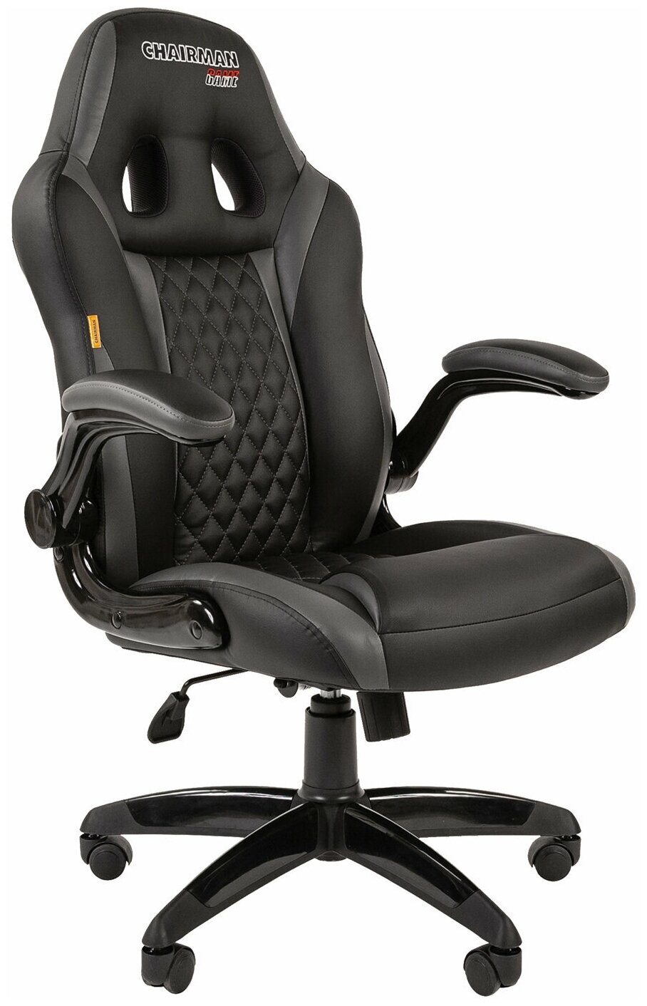 Кресло компьютерное СН GAME 15, экокожа, черное/серое /Квант продажи 1 ед./