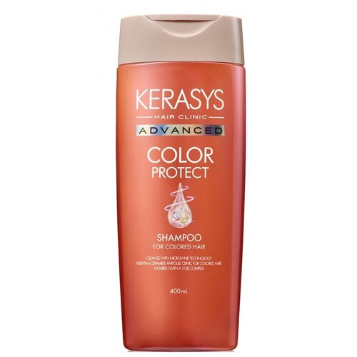 Aekyung Kerasys Advanced Color Protect Шампунь ампульный для окрашеных волос с кератином и церамидами Защита цвета 400 мл